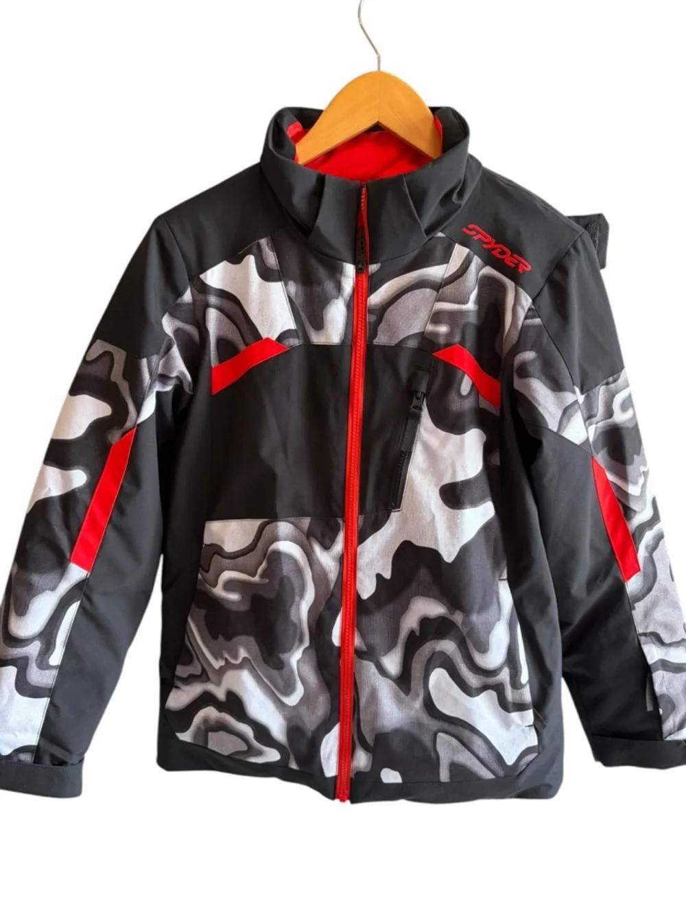 Spyder Boys Leader Jacket, Black Combo, 14